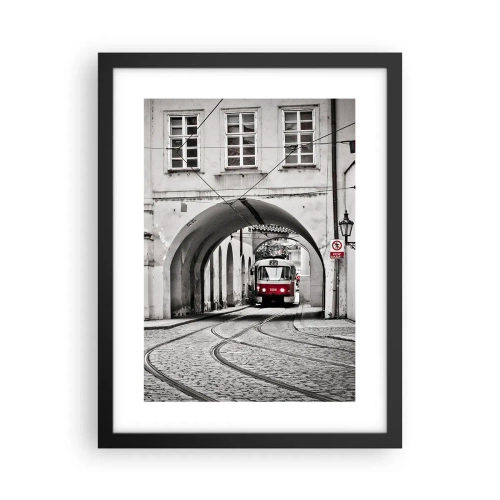 Plagát v čiernom ráme - Mestským labyrintom - 30x40 cm
