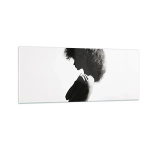 Obraz na skle - Ako kvetina na štíhlej stonke - 100x40 cm
