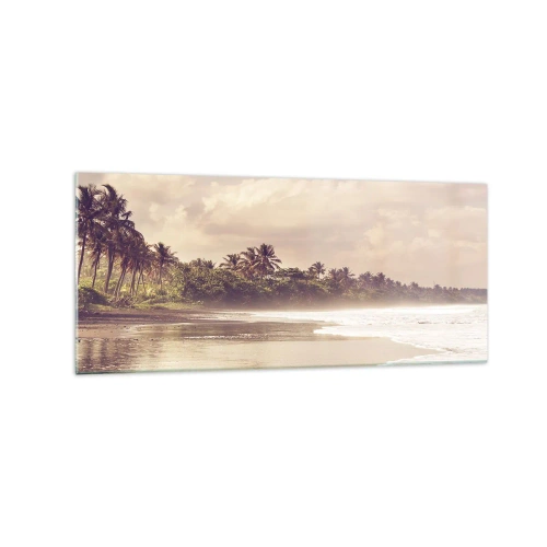 Obraz na skle - Pohladenie vĺn - 120x50 cm