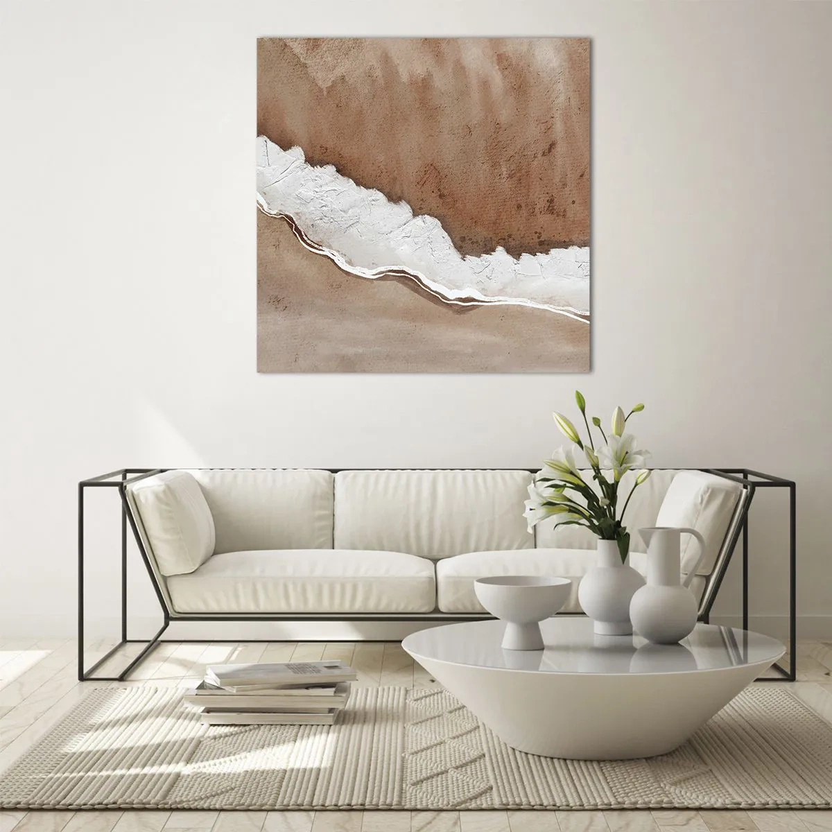 Obraz na skle - V zemitých farbách - 70x70 cm