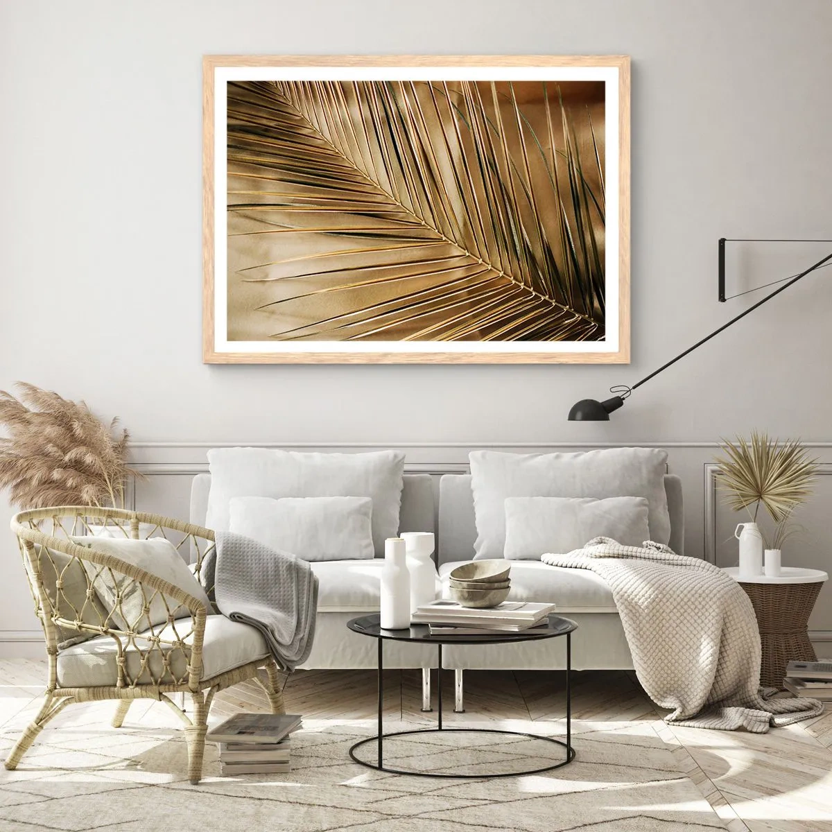 Plagát v ráme zo svetlého duba - Prírodná kolonáda - 91x61 cm