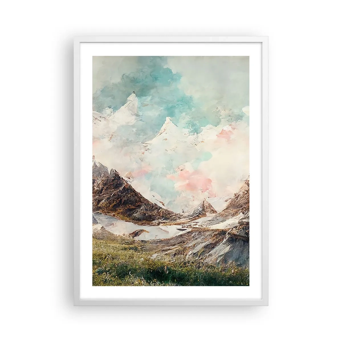 Plagát v bielom ráme - Skalné čepele - 50x70 cm