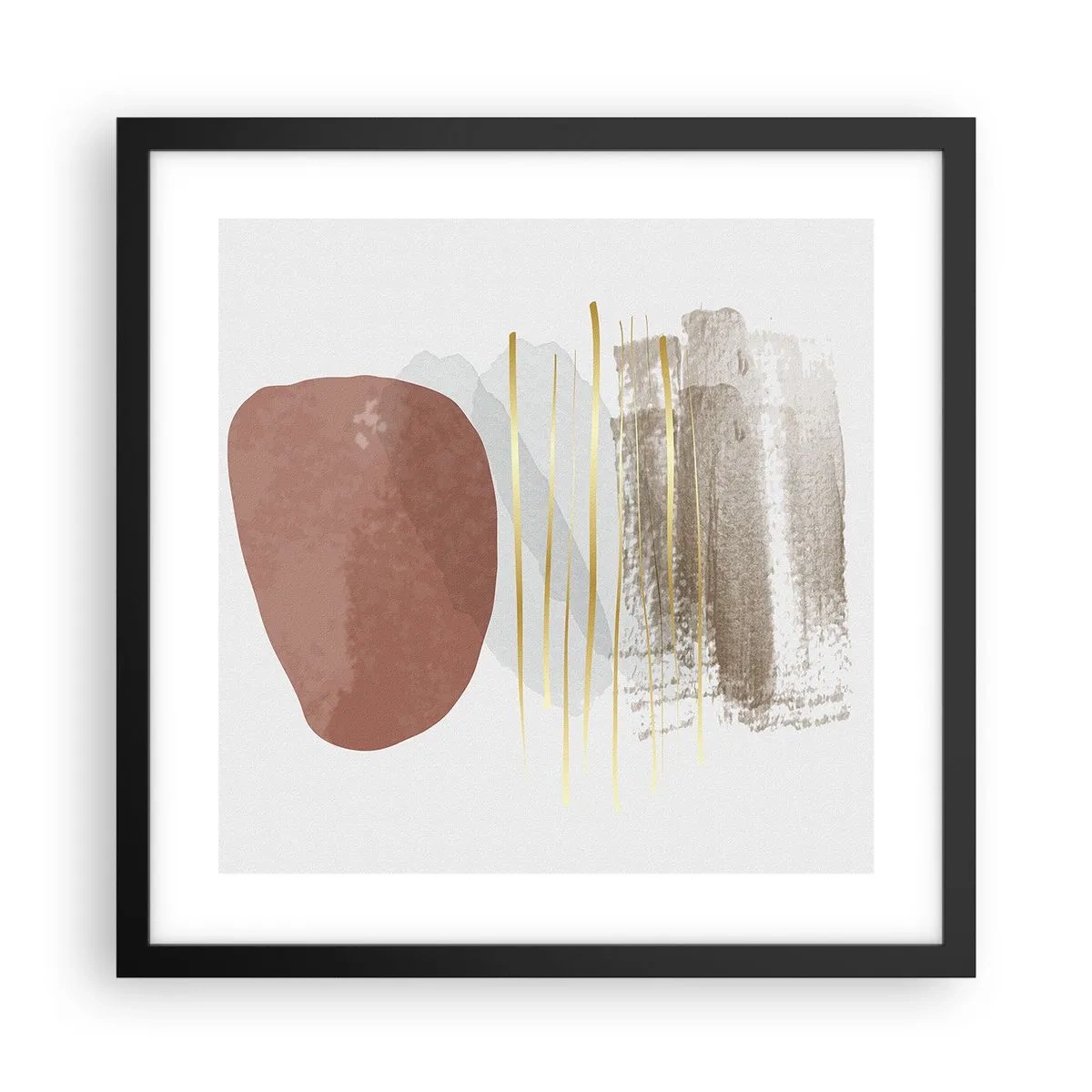 Plagát v čiernom ráme - Abstraktná kolonáda - 40x40 cm