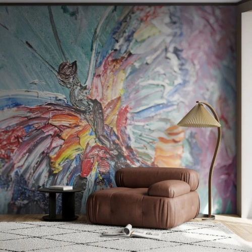 Fototapeta Premium Canvas - Namaľovaný prírodou - Abstrakcia, Motýľ, Kus - 400x280 cm