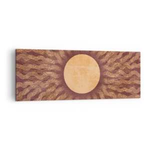 Obraz na plátne - Ikona slnka - 140x50 cm