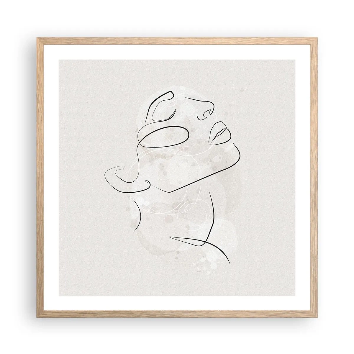 Plagát v ráme zo svetlého duba - Náčrt sna - 60x60 cm