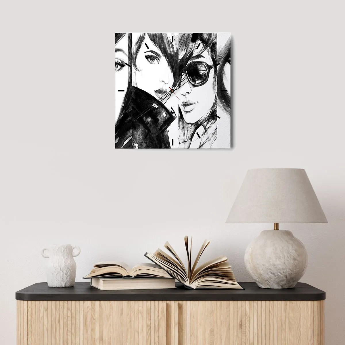 Nástenné hodiny - Znásobená krása - 30x30 cm