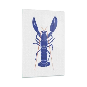 Obraz na skle - Elegantný modrý homár - 70x100 cm