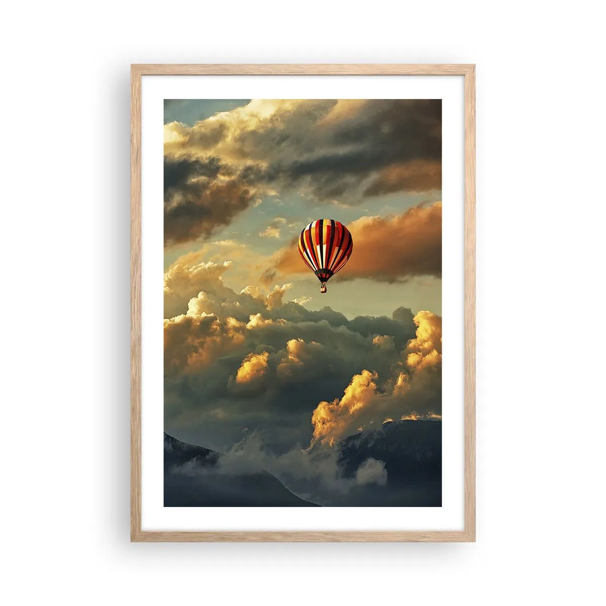 Plagát v ráme zo svetlého duba - Letím, lebo chcem - 50x70 cm