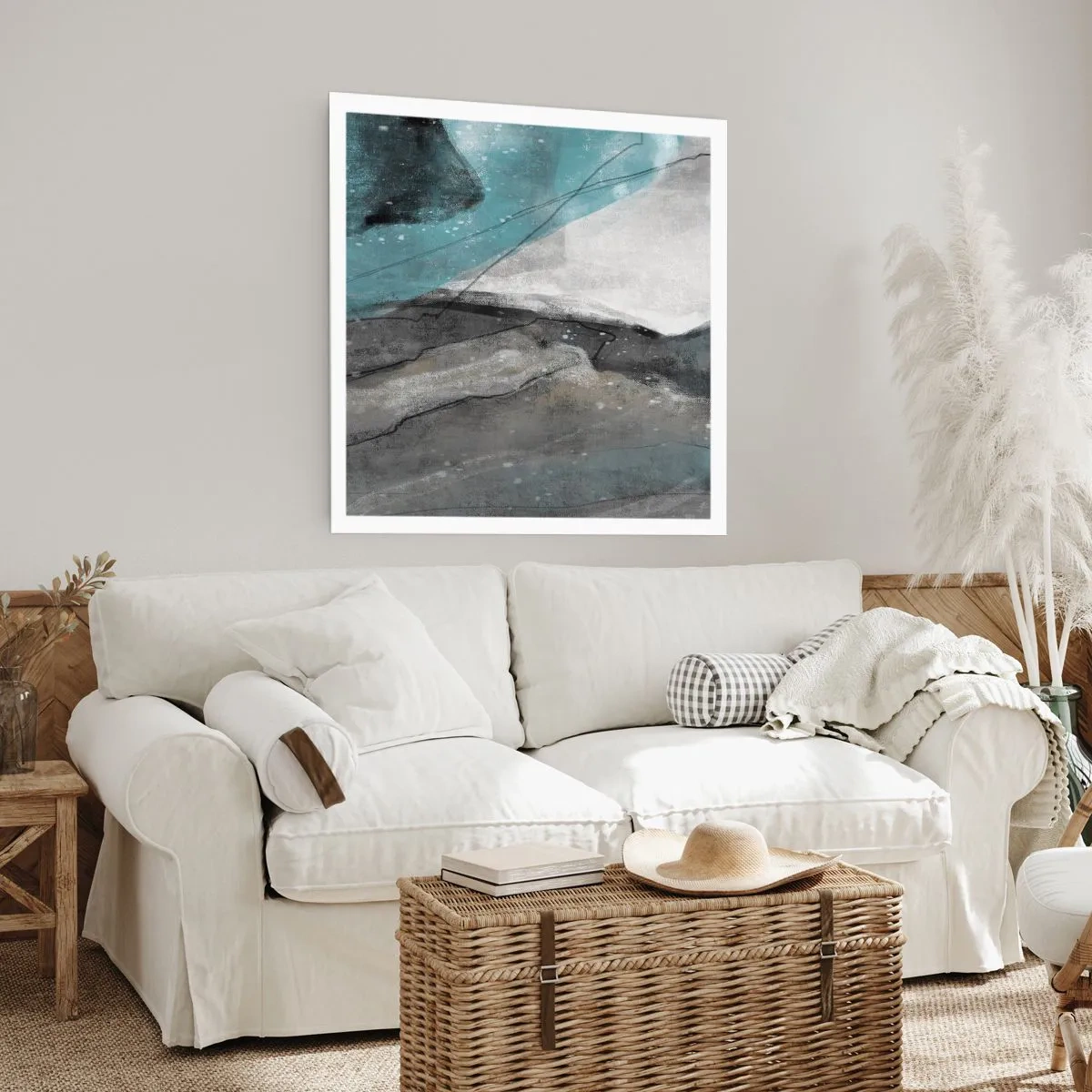 Plagát - Abstrakcie: skaly a ľad - 60x60 cm