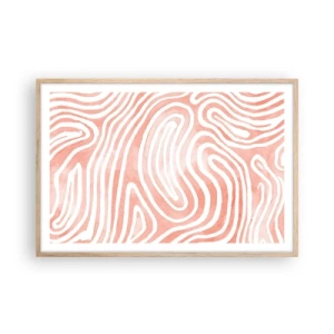 Plagát v ráme zo svetlého duba - V koralovom labyrinte - 91x61 cm