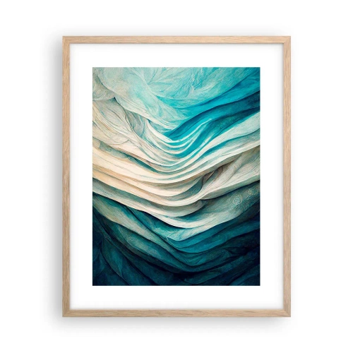 Plagát v ráme zo svetlého duba - Modrá neukojiteľnosť - 40x50 cm