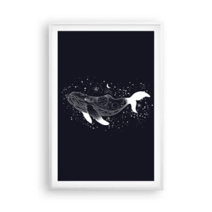 Plagát v bielom ráme - V oceáne vesmíru - 61x91 cm