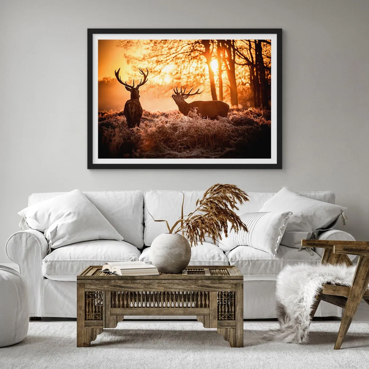 Plagát v čiernom ráme - Sen poľovníka - 100x70 cm