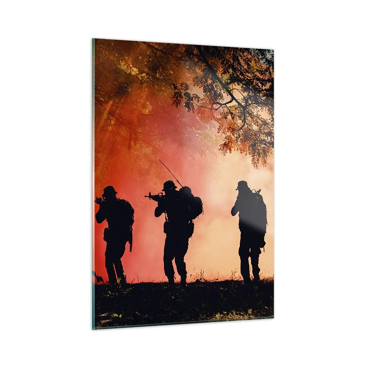 Obraz na skle - …Všetci za jedného. - 50x70 cm