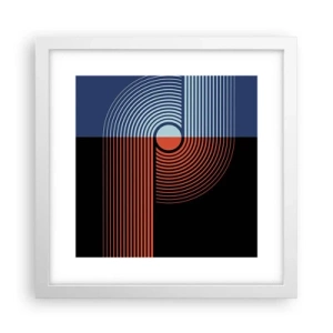 Plagát v bielom ráme - V geometrickom objatí - 30x30 cm