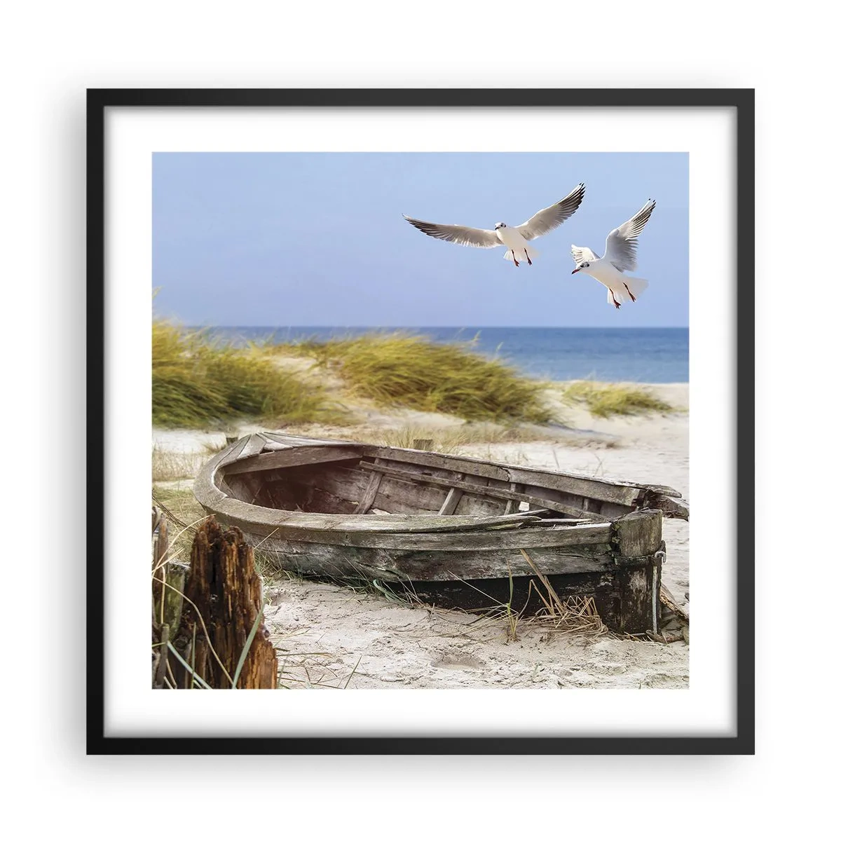 Plagát v čiernom ráme - Vetrom ožiarené - 50x50 cm