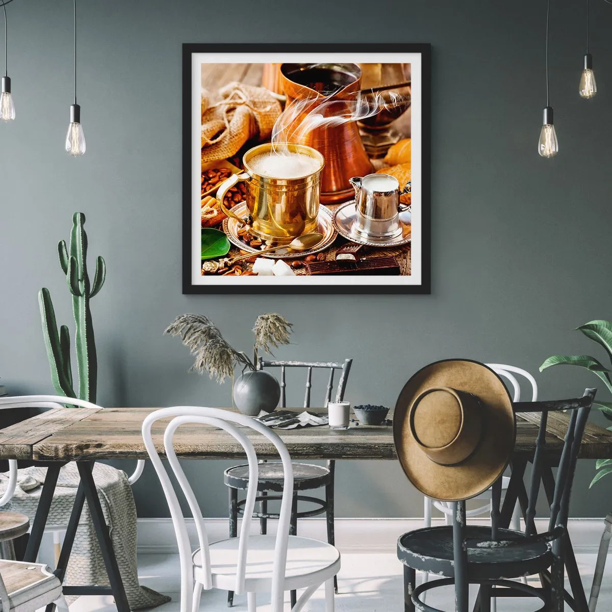 Plagát v čiernom ráme - Pekný deň prajem! - 60x60 cm