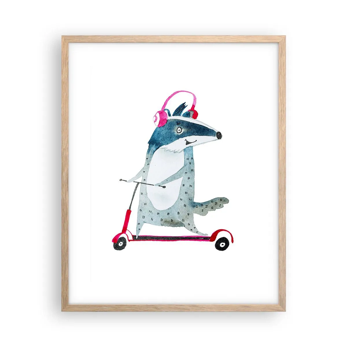 Plagát v ráme zo svetlého duba - Jazvečie radosti - 40x50 cm