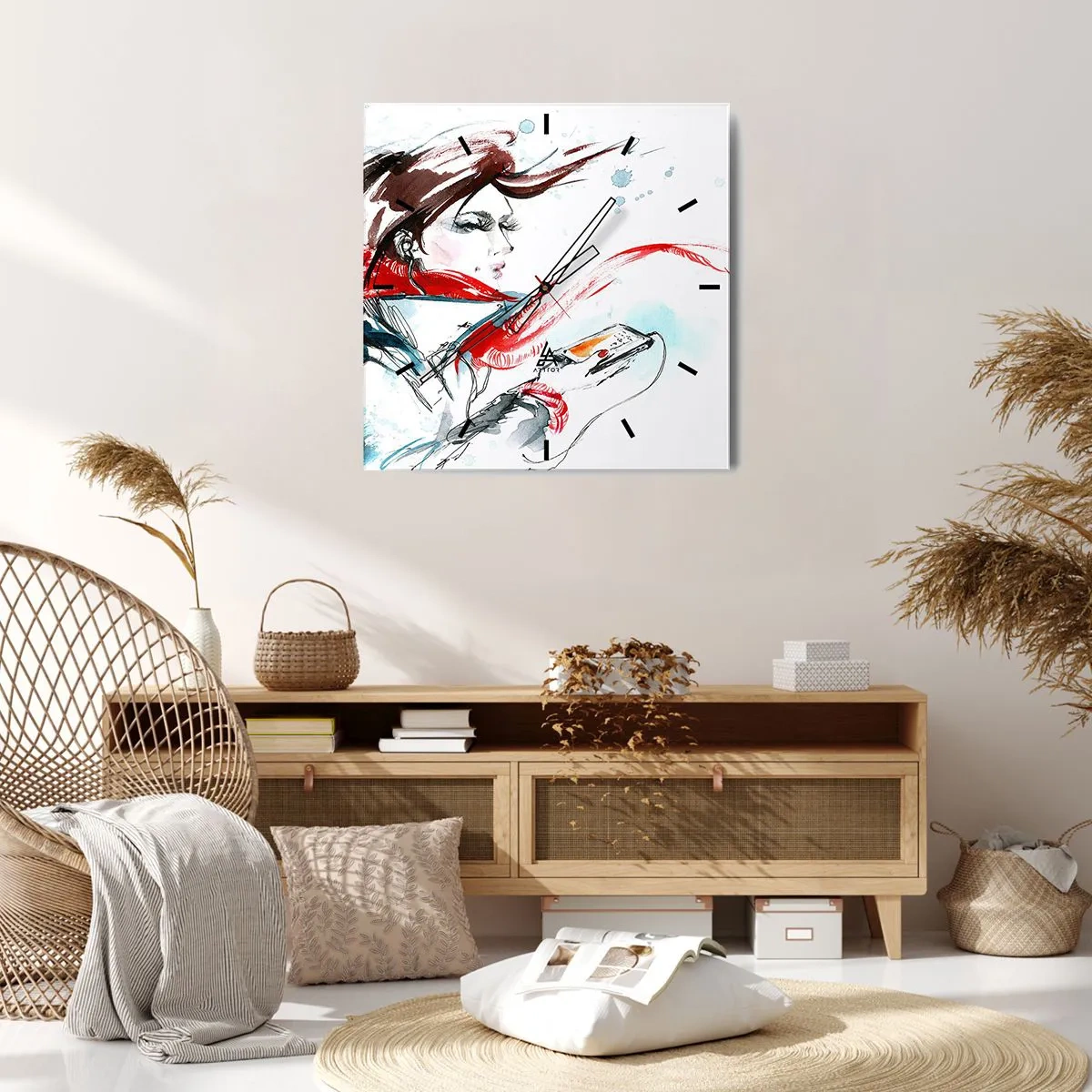 Nástenné hodiny - Niečo vo mne hrá - 40x40 cm