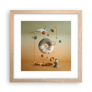 Plagát v ráme zo svetlého duba - Všetko je možné - 30x30 cm