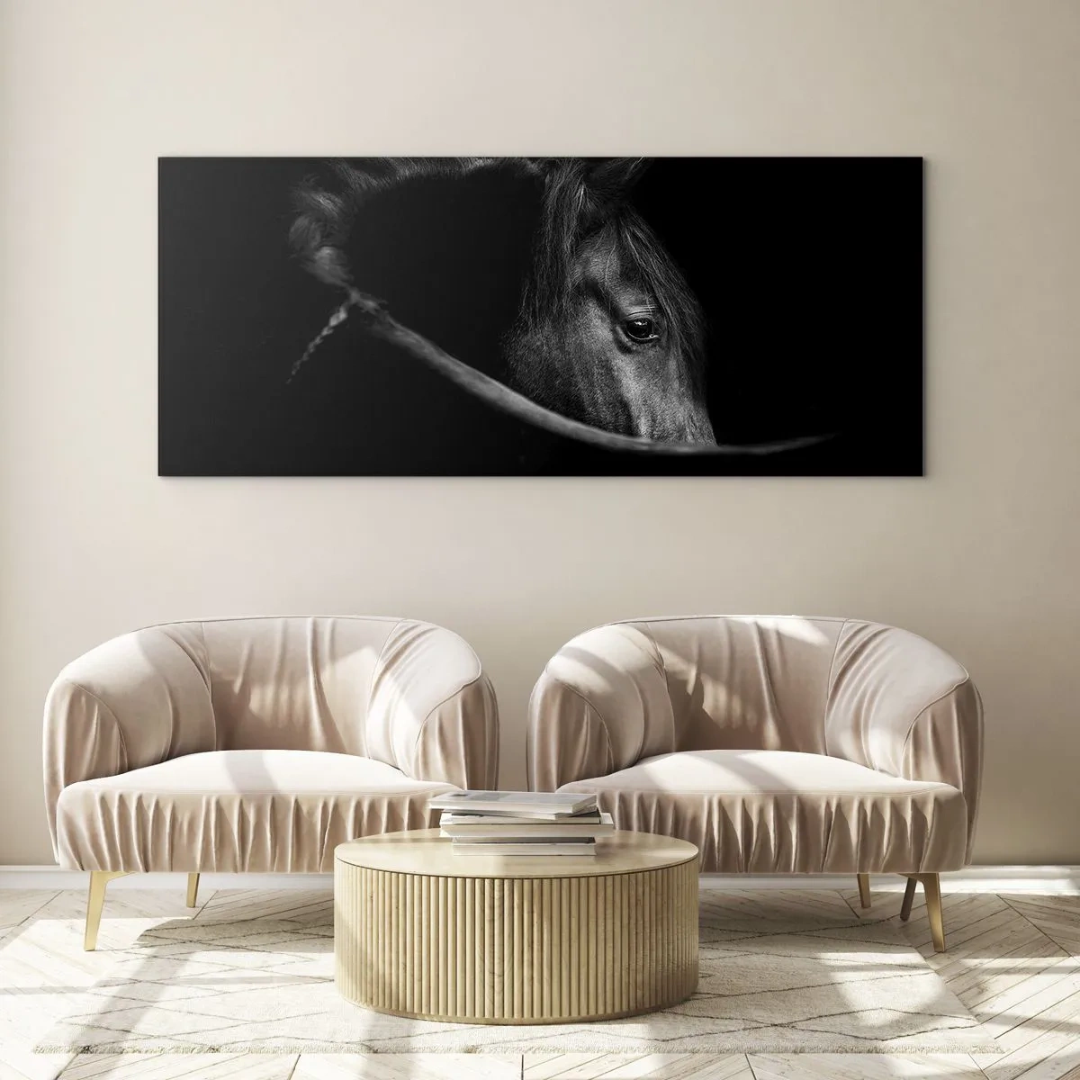 Obraz na skle - Čierny knieža - 100x40 cm