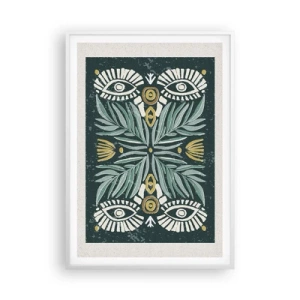 Plagát v bielom ráme - Ako ľudová vystrihovačka - 70x100 cm