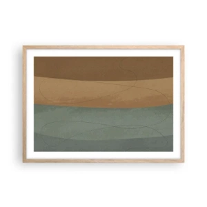 Plagát v ráme zo svetlého duba - Horizontálna kompozícia - 70x50 cm