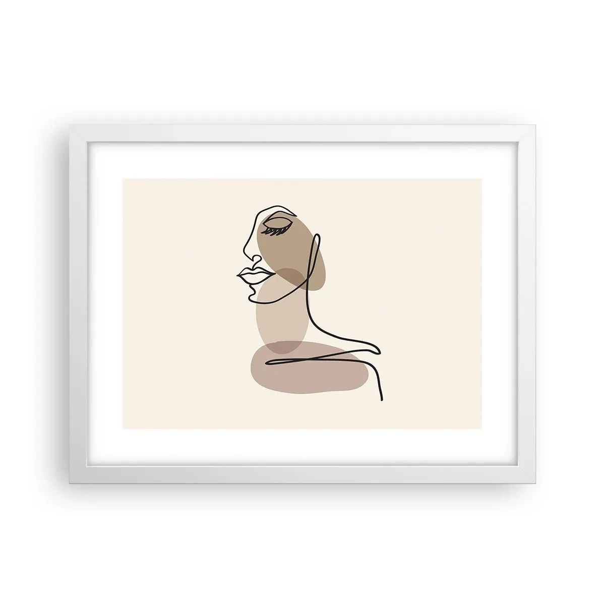 Plagát v bielom ráme - Pri počúvaní samého seba - 40x30 cm