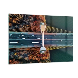 Obraz na skle - Za vodami, za lesmi - 120x80 cm