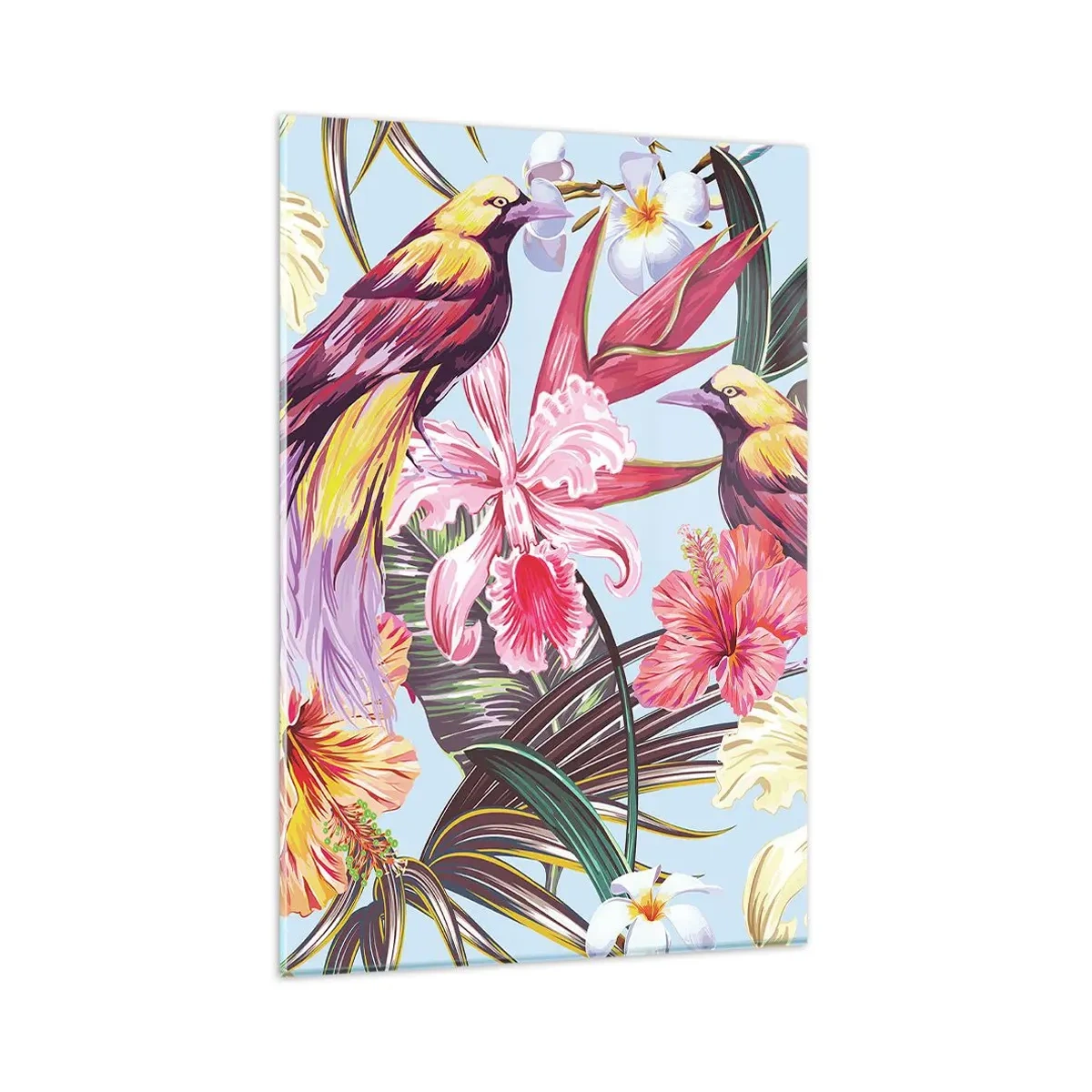 Obraz na skle - Plátky a pierka - 80x120 cm