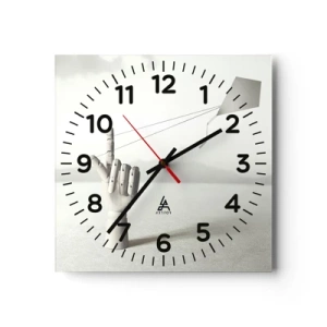 Nástenné hodiny - Výzva - 40x40 cm