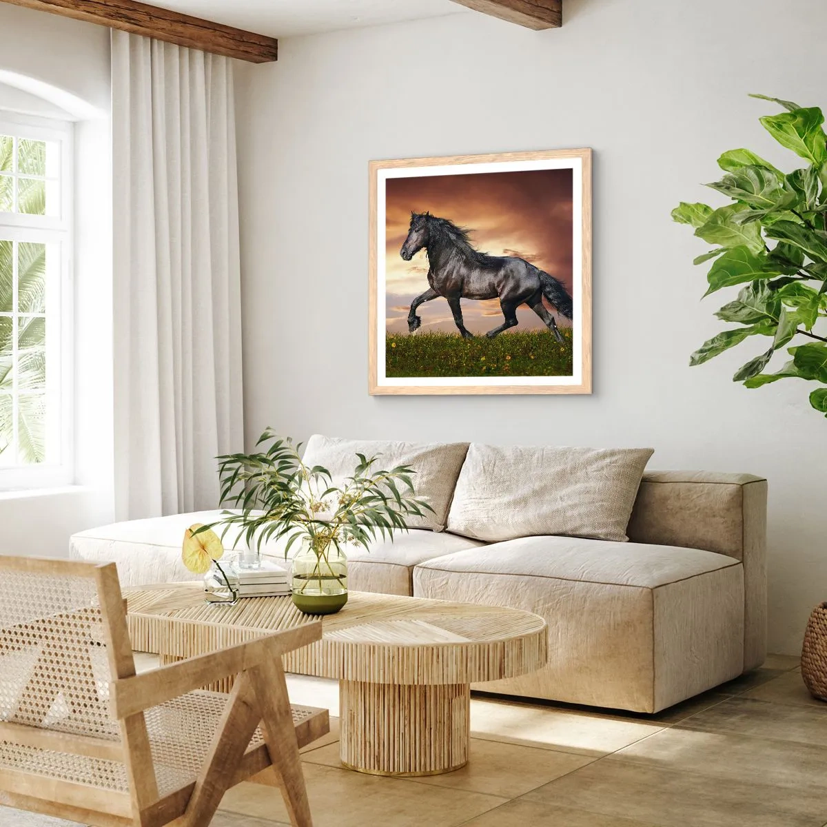 Plagát v ráme zo svetlého duba - Čierny knieža - 40x40 cm