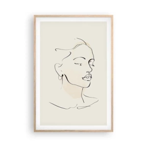 Plagát v ráme zo svetlého duba - Výrazným ťahom - 61x91 cm