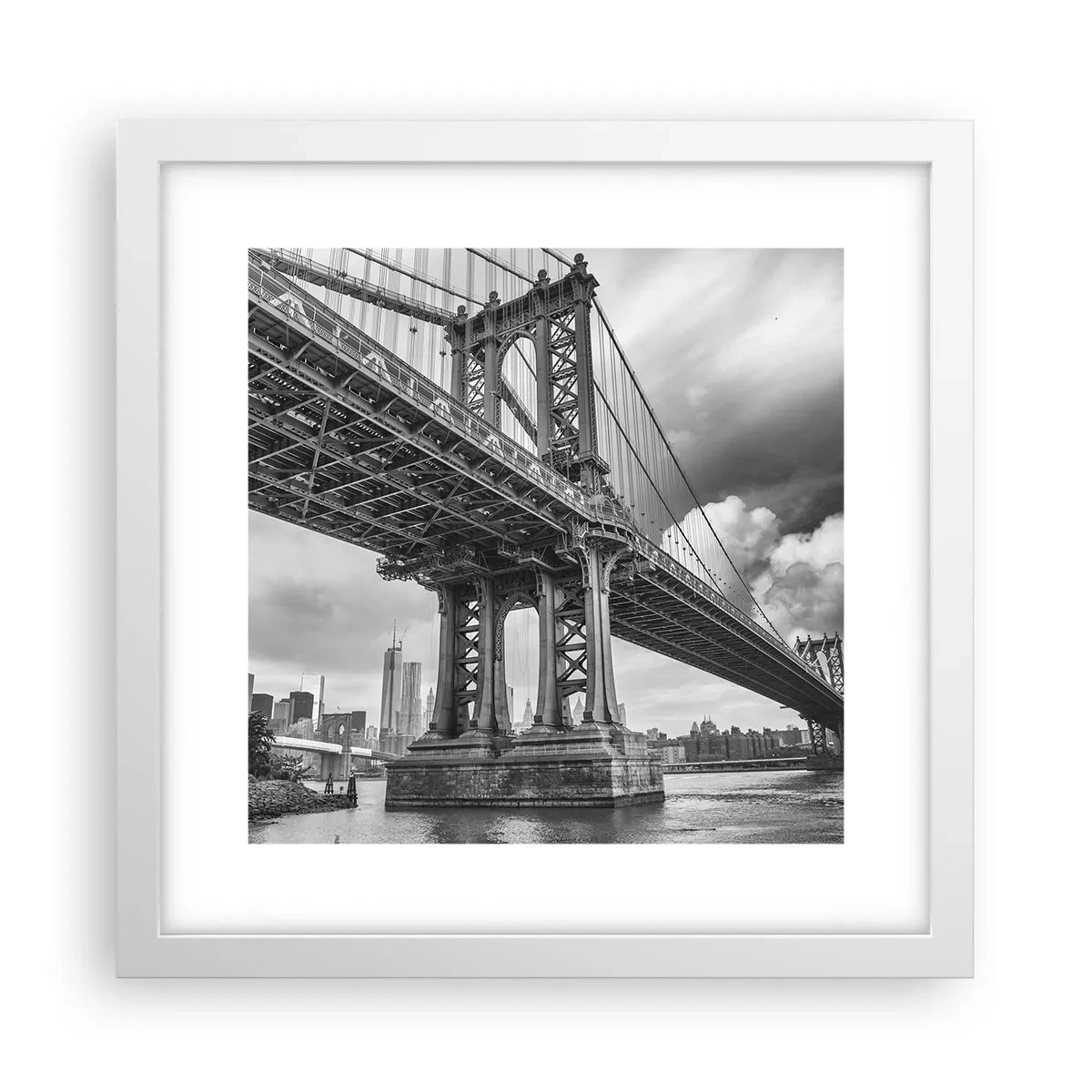 Plagát v bielom ráme - Do srdca mesta - 30x30 cm