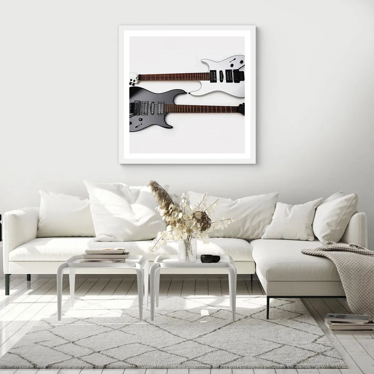 Plagát v bielom ráme - Harmónia tvarov - 30x30 cm