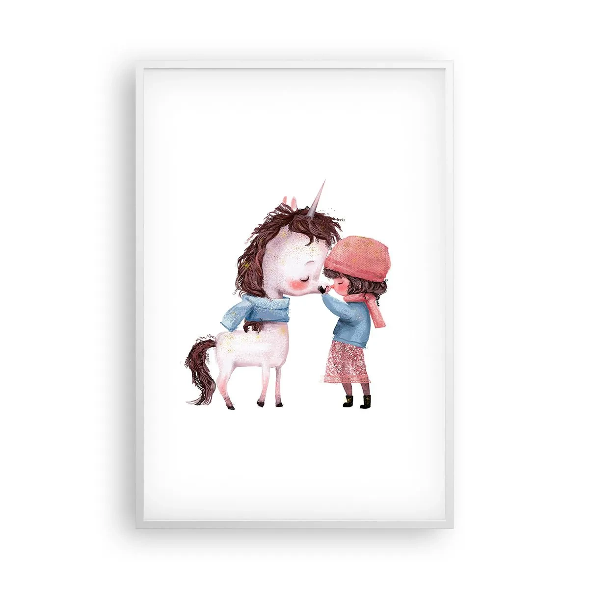 Plagát v bielom ráme - Zimný príbeh - 61x91 cm