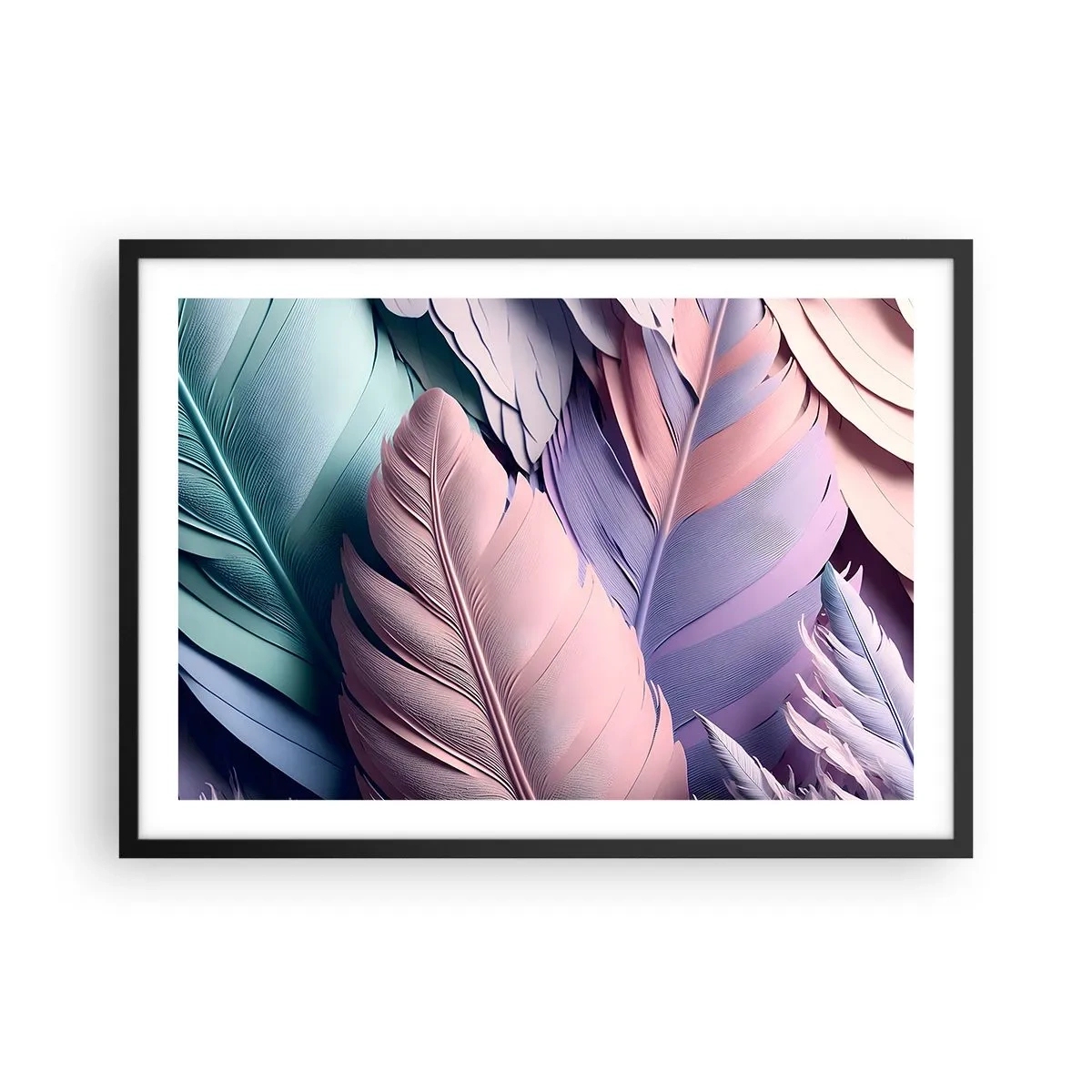 Plagát v čiernom ráme - Vtáčí štýl - 70x50 cm