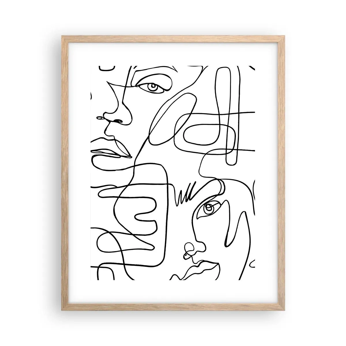 Plagát v ráme zo svetlého duba - V spletených emóciách - 40x50 cm