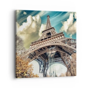 Obraz na plátne - A na jeseň v Paríži… - 40x40 cm