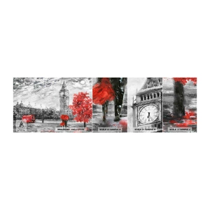 Vzorka samolepiacej fototapety Deluxe Sticker - Vzrušujúci deň - Mesto, Londýn, Architektúra - 100x30 cm