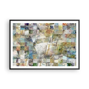 Plagát v čiernom ráme - Geometrické preskupenie - 100x70 cm