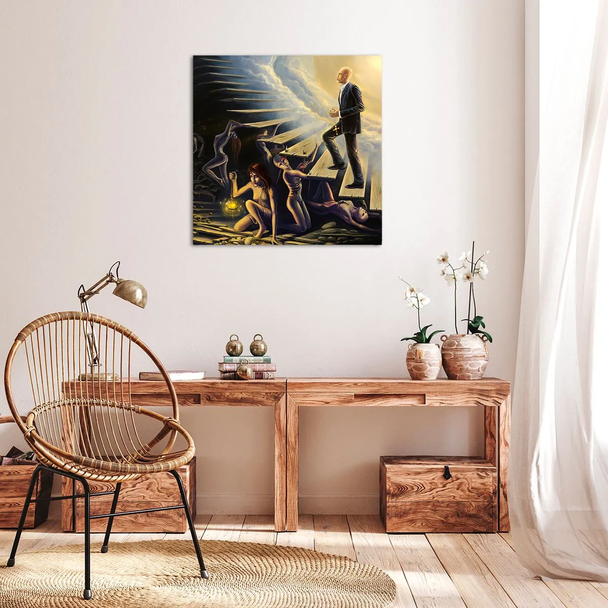 Obraz na plátne - Dantovo putovanie k svetlu - 70x70 cm