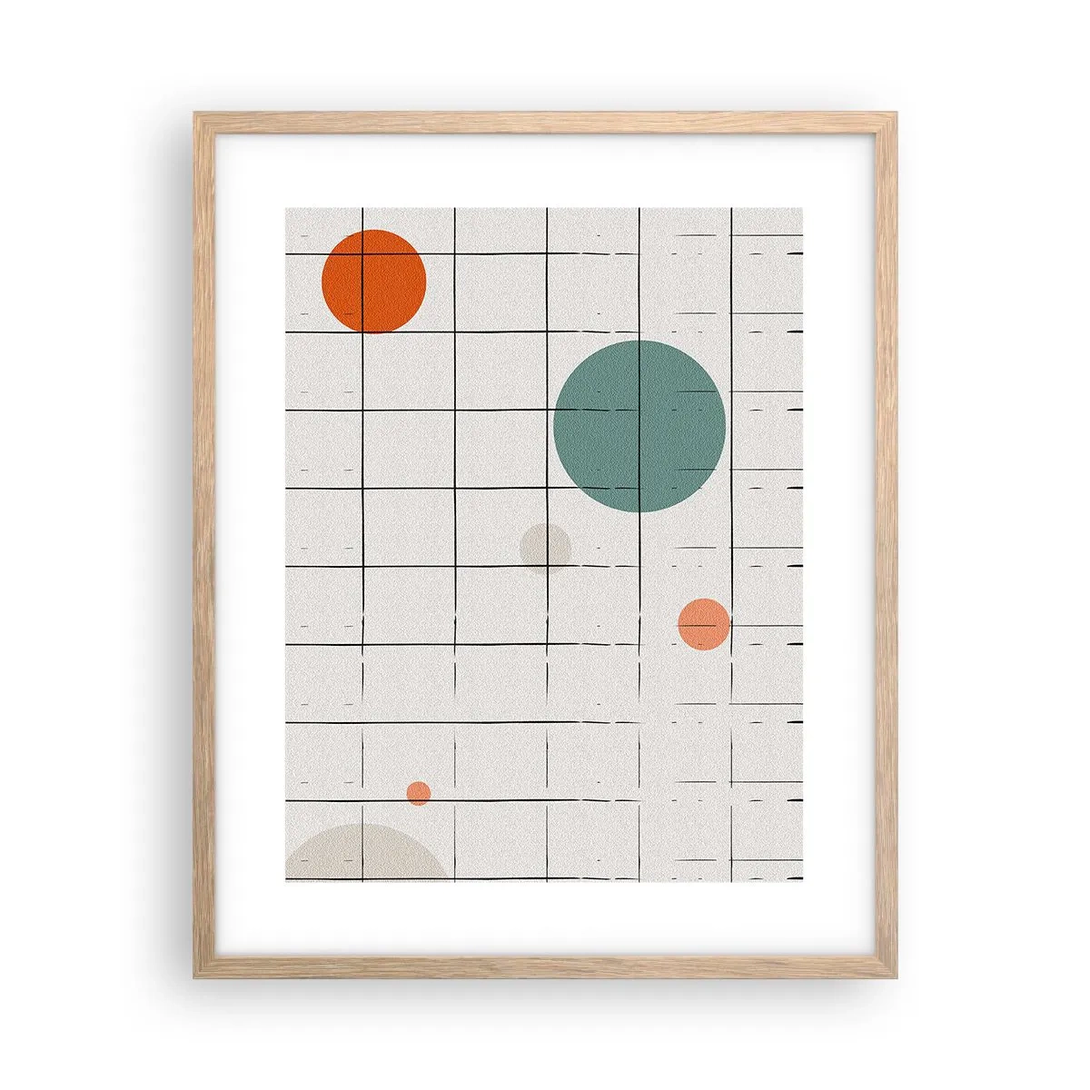 Plagát v ráme zo svetlého duba - Uväznené. My alebo ony? - 40x50 cm