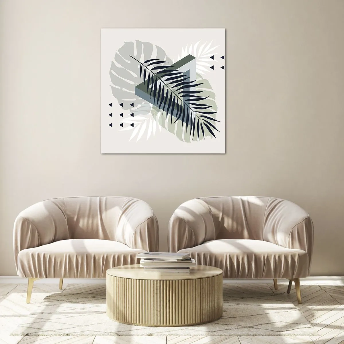 Obraz na skle - Príroda a geometria – dva poriadky? - 30x30 cm