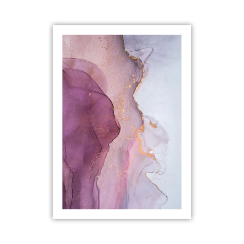 Plagát - Fialové a ľalové vlny - 50x70 cm