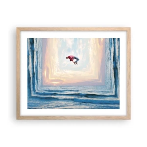 Plagát v ráme zo svetlého duba - Do inej dimenzie - 50x40 cm