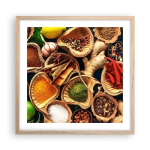 Plagát v ráme zo svetlého duba - Vezmi si, čo chceš - 50x50 cm