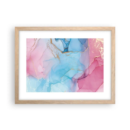 Plagát v ráme zo svetlého duba - Stretávanie a prelínanie - 40x30 cm