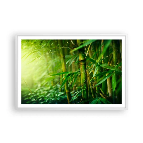 Plagát v bielom ráme - Poznať samotnú zeleň - 91x61 cm